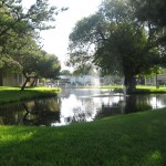 Southlake, filled with beautiful green and open landscape. Large tree-lined pond sits close to the community center, open for residents to enjoy and relax around.